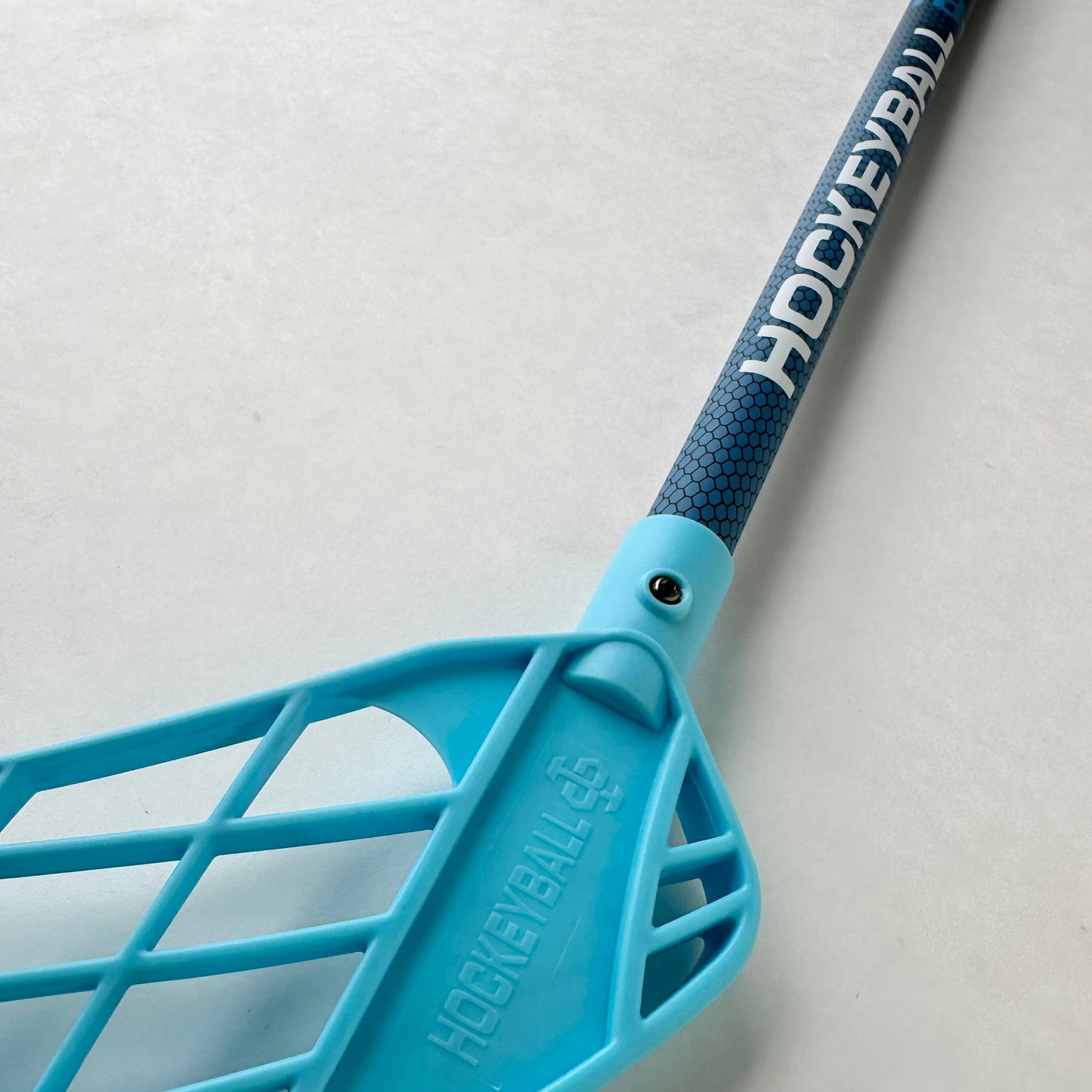 Hockeyball blue stick close up